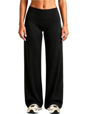 Women's Straight Wide Leg Yoga Pants Flared Workout Gym Leggings